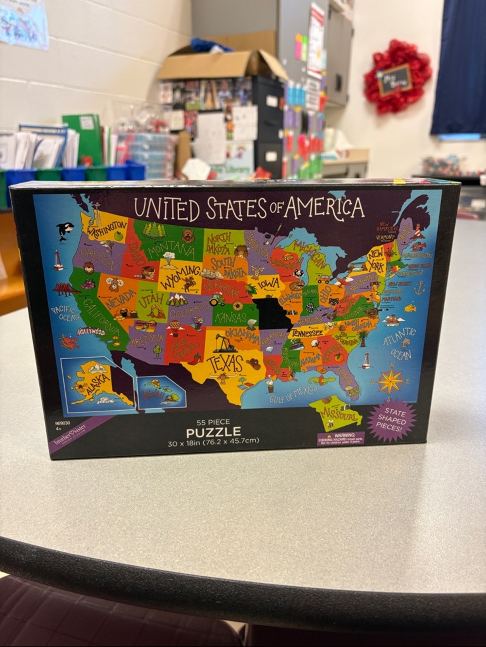 United States of America Kids Puzzle - Colorful Map Puzzle (Multicolor)
